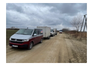 Toynamics Geschäftsführung vor Ort an der polnisch-ukrainischen Grenze