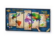 Eine farbenfrohe Weltkarte von Schipper Malen nach Zahlen