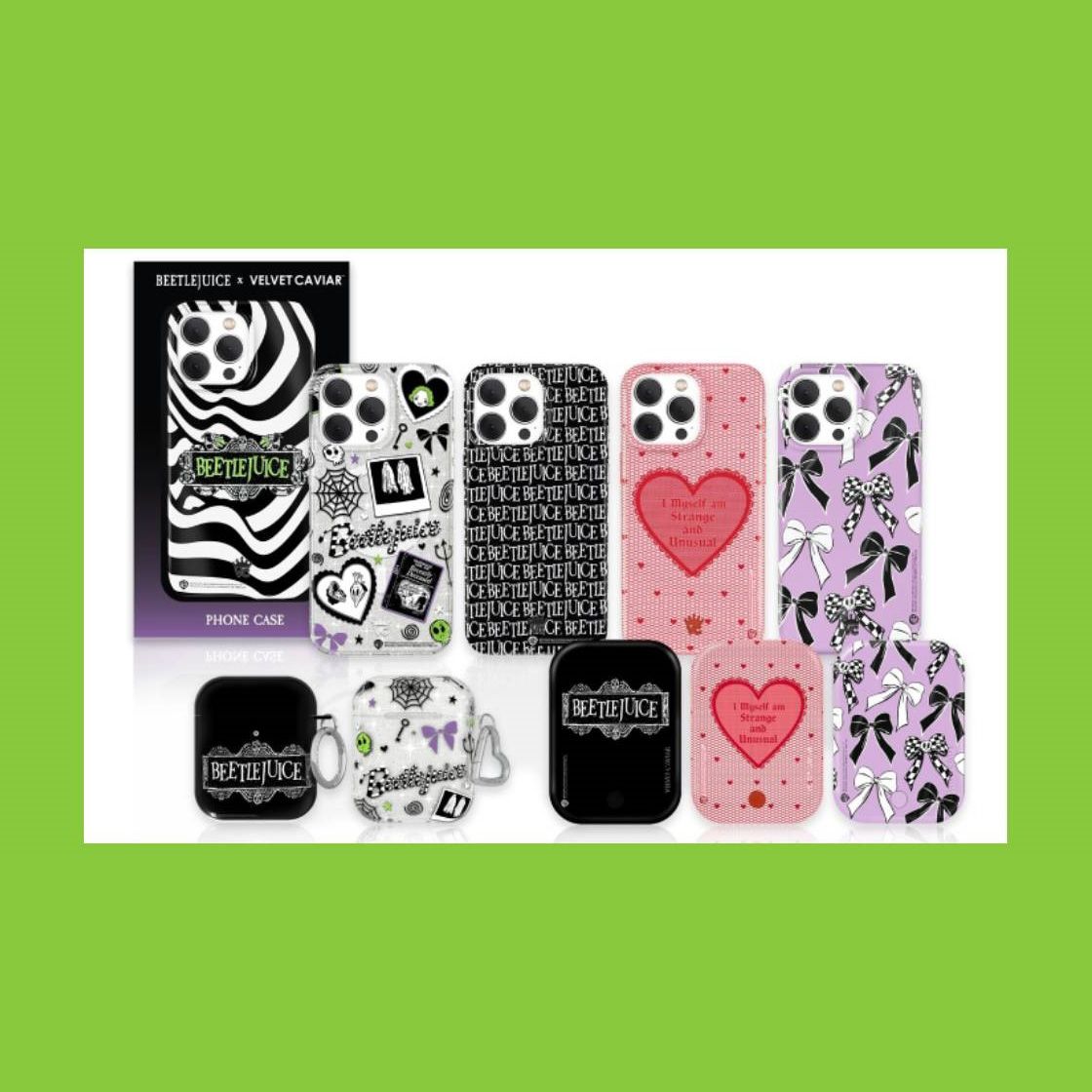 Velvet Caviar Launches Limited-Edition Beetlejuice Cellphone Case, Battery Pack Collection
