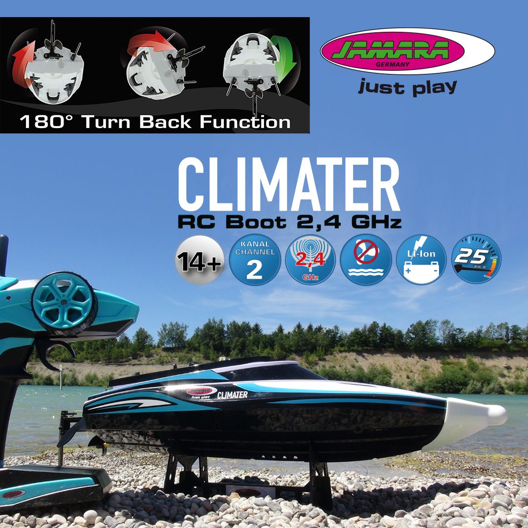 Climater Speedboot Li-Ion 7,4V 2,4GHz: Maximale Leistung für den Gartenteich