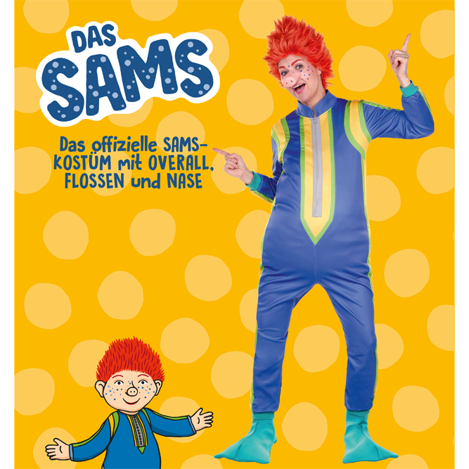 Neu im Sortiment bei Maskworld: Das erste Sams-Faschingskostüm für freche Feiern!