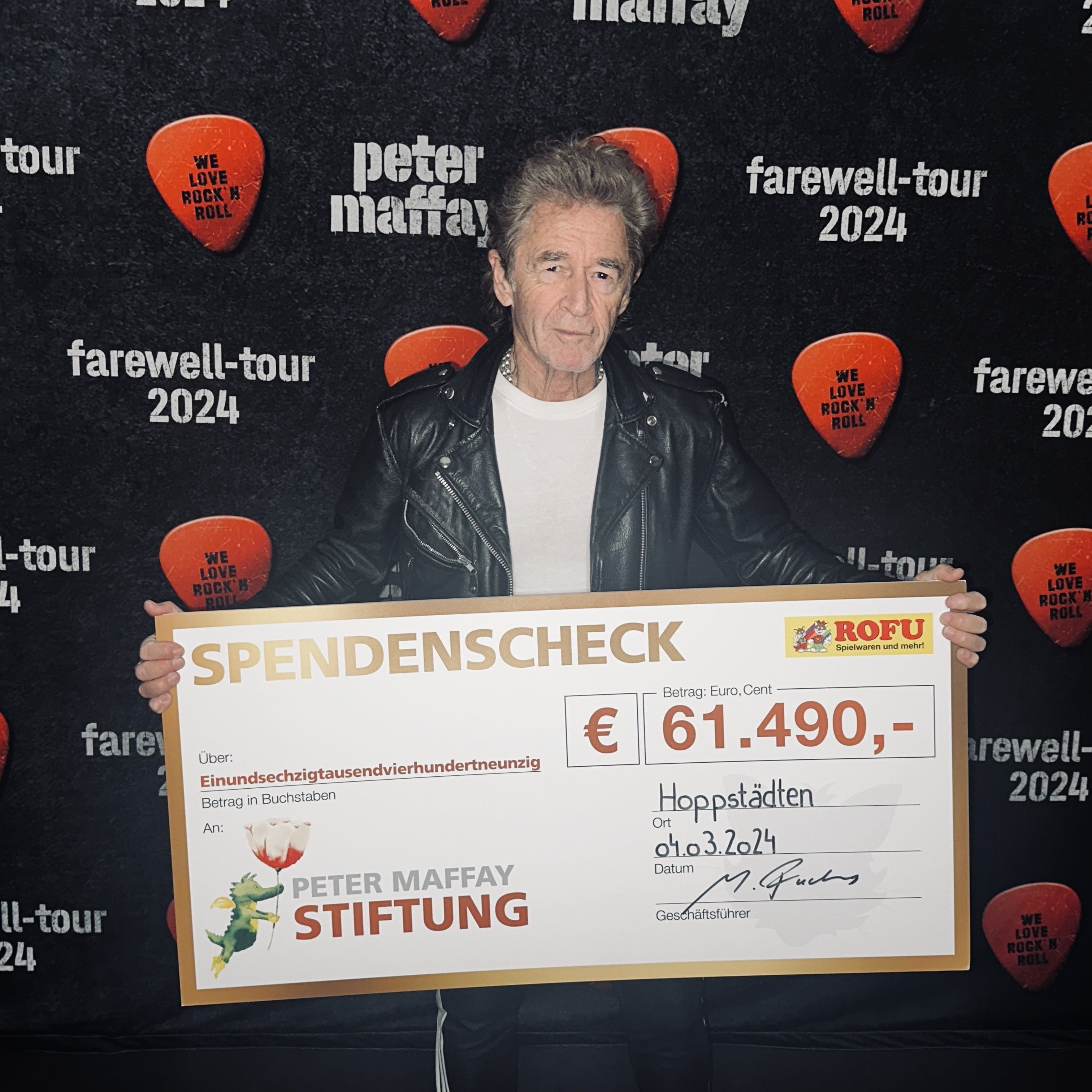 ROFU spendet Teilerlös aus Tabaluga-Produktverkauf an die Peter Maffay Stiftung