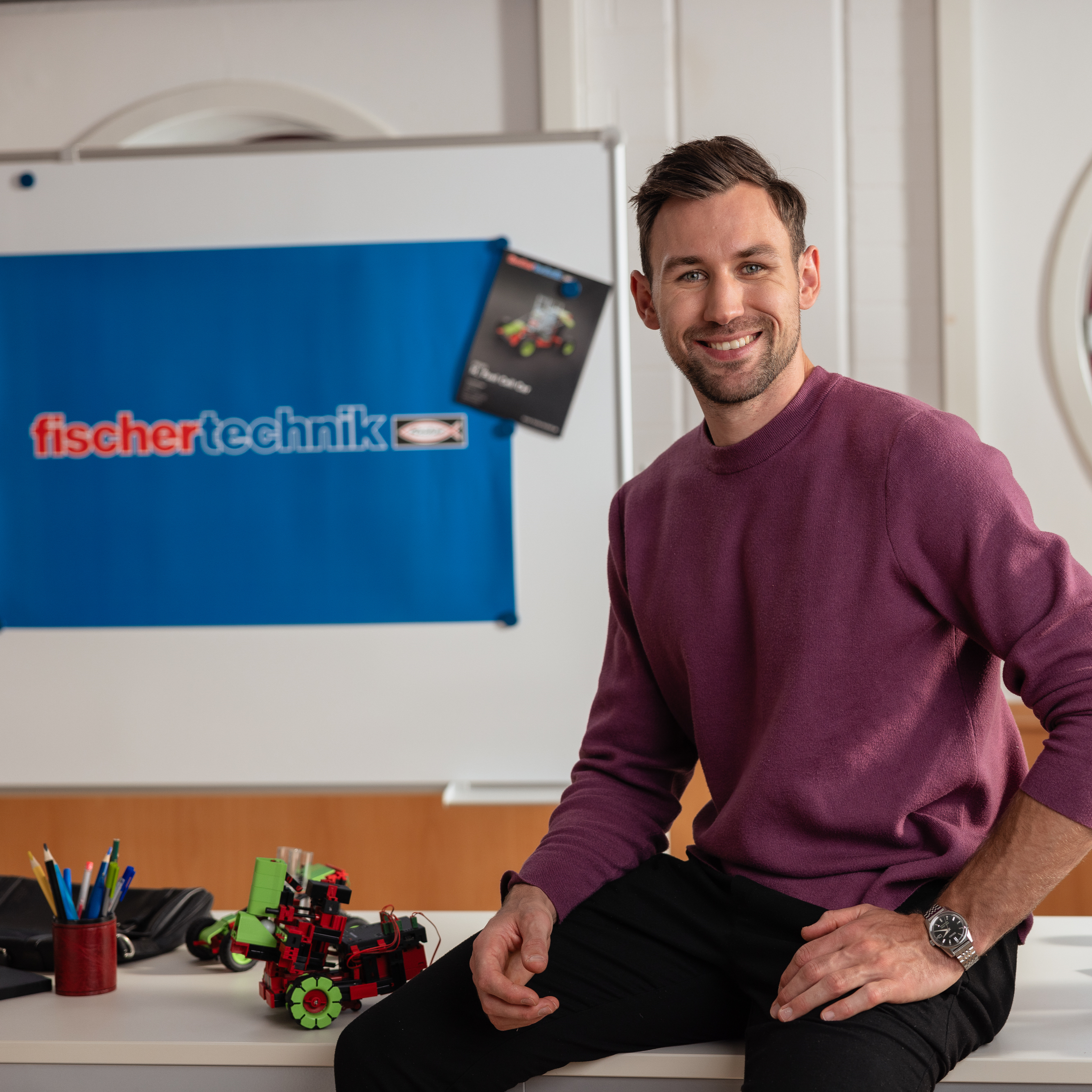 Niklas Kaul wirbt für fischertechnik