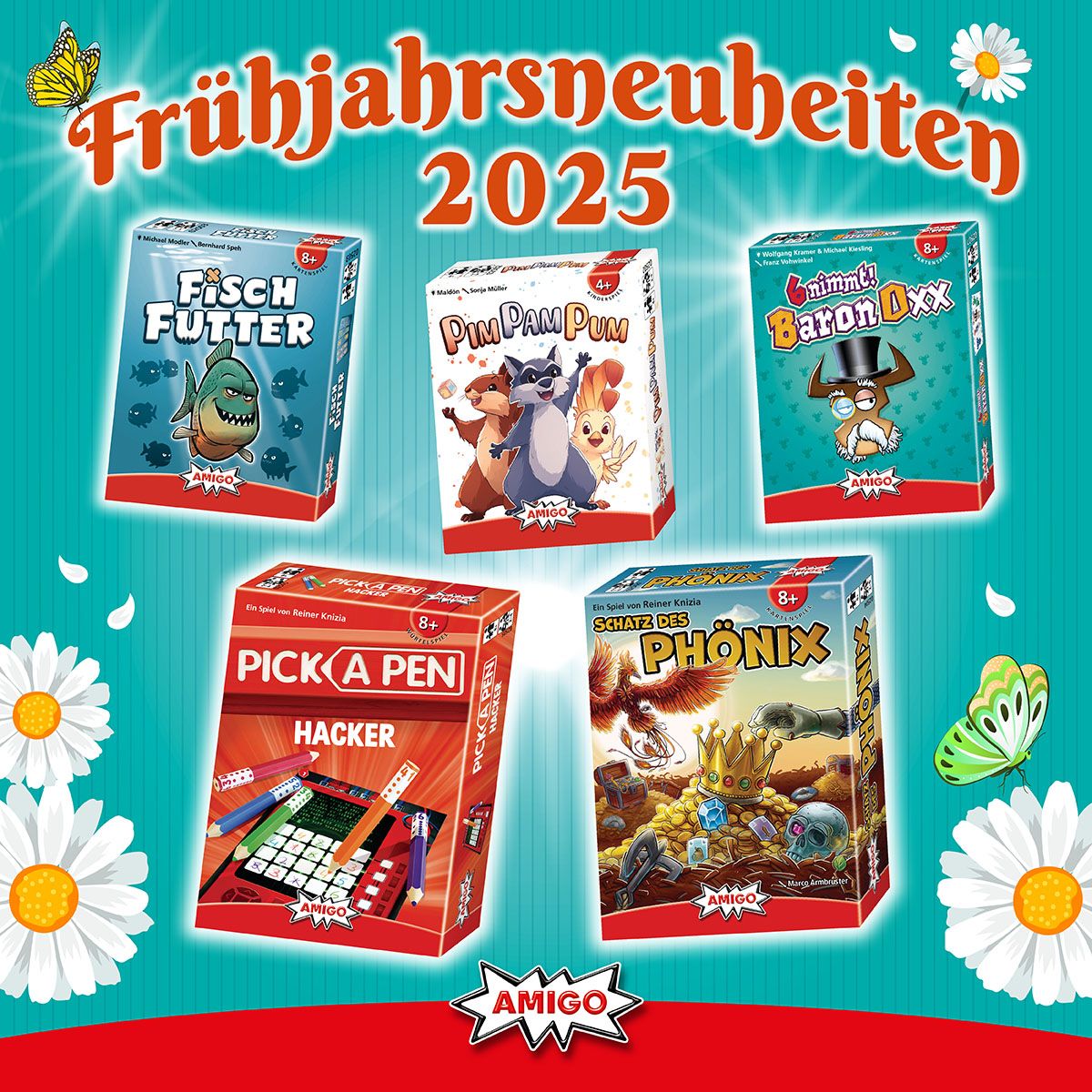 AMIGO startet ins Spielejahr 2025 mit Neuheiten, Events und einem frischen Look für Saboteur