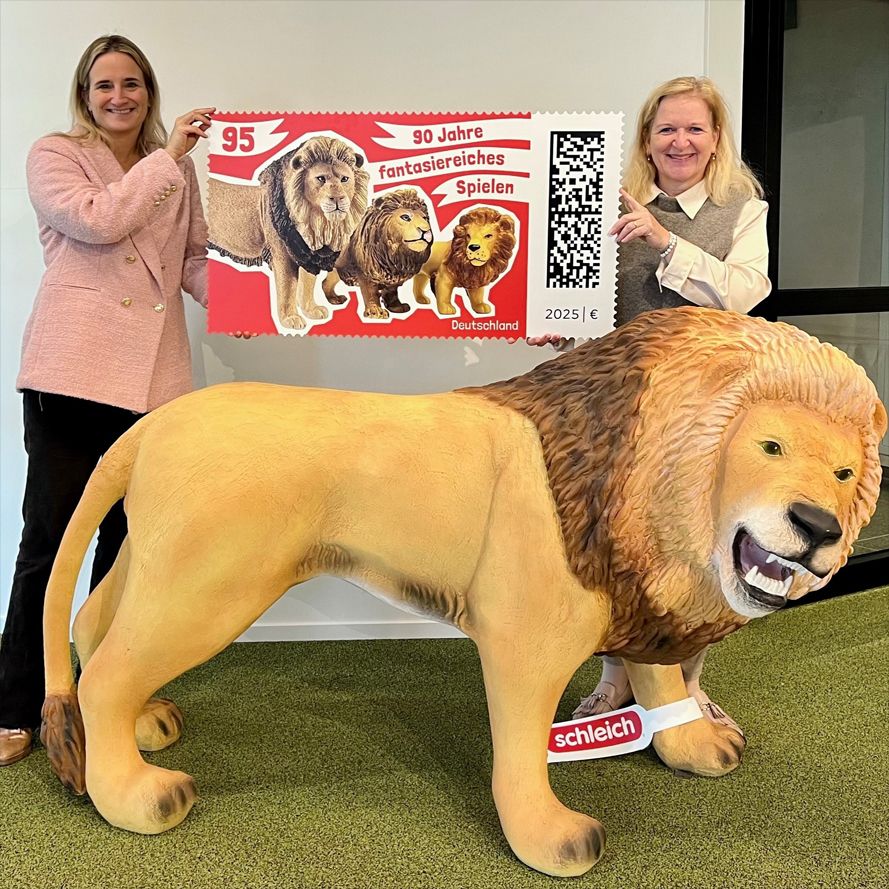 Deutsche Post und Spielwarenhersteller Schleich präsentieren Sonderbriefmarke „Spieltiere“