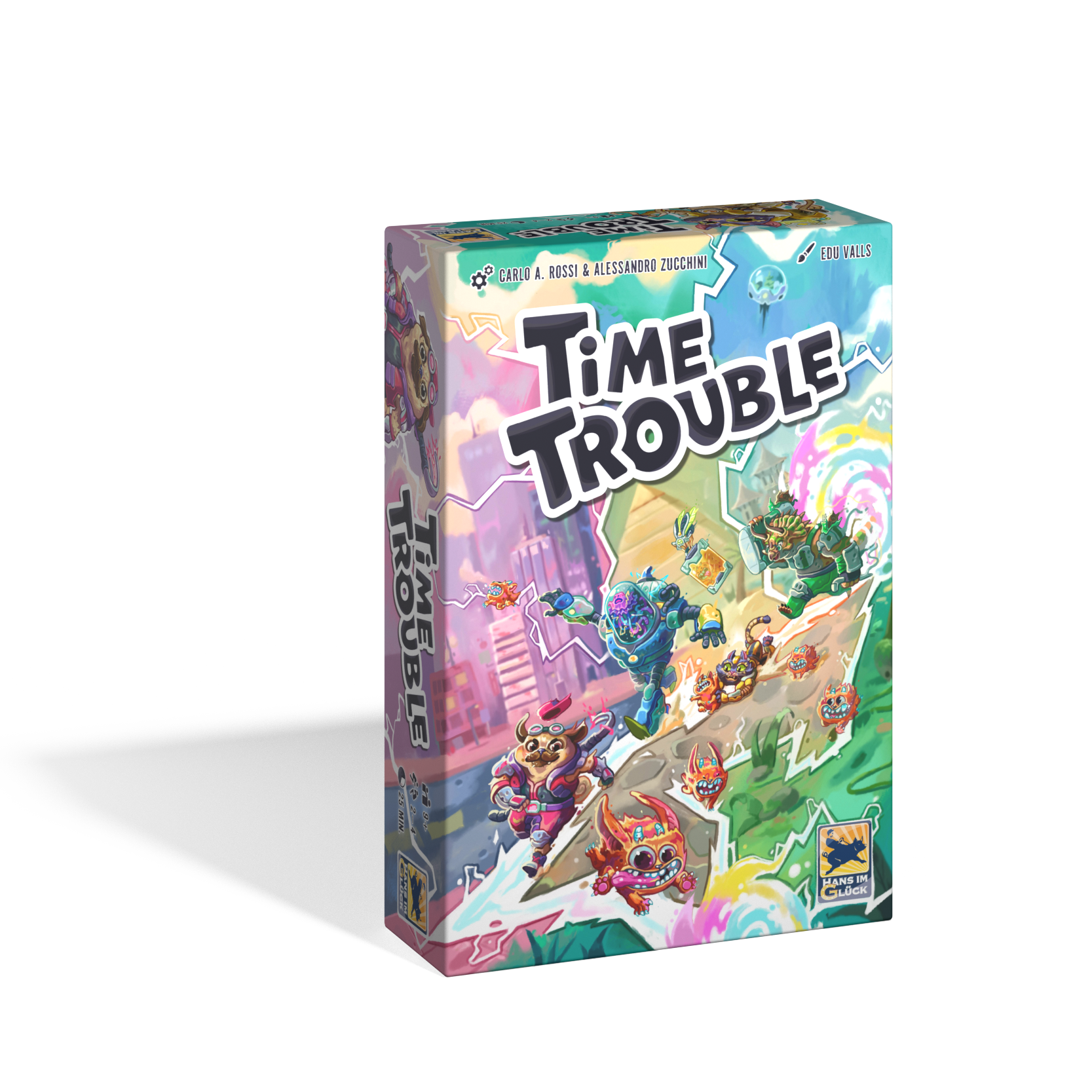 Zeitreise-Abenteuer für die ganze Familie: "Time Trouble" von Hans im Glück