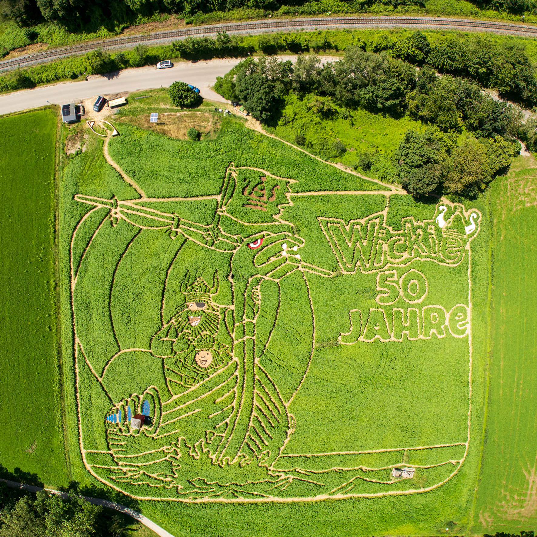 50 Jahre "Wickie und die starken Männer": Pflanzenlabyrinth in Utting zum großen TV-Jubiläum