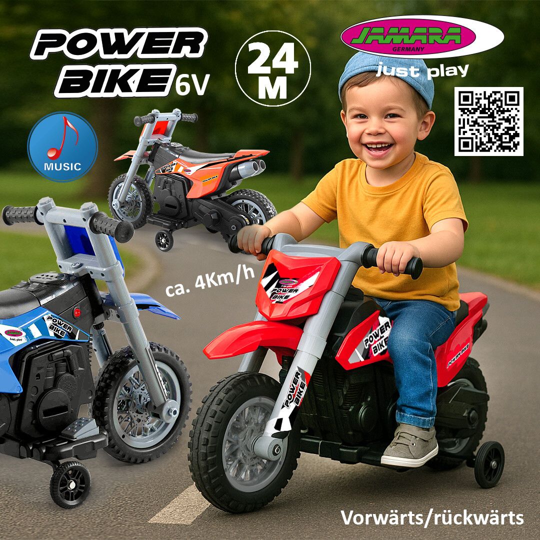 Kompakt, kraftvoll, kinderfreundlich – das Power Bike Ride-on von Jamara