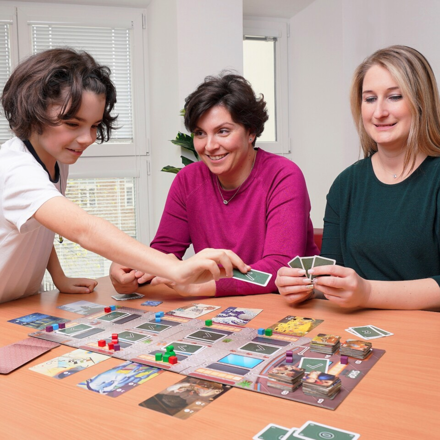 Familien freuen sich auf Weihnachten