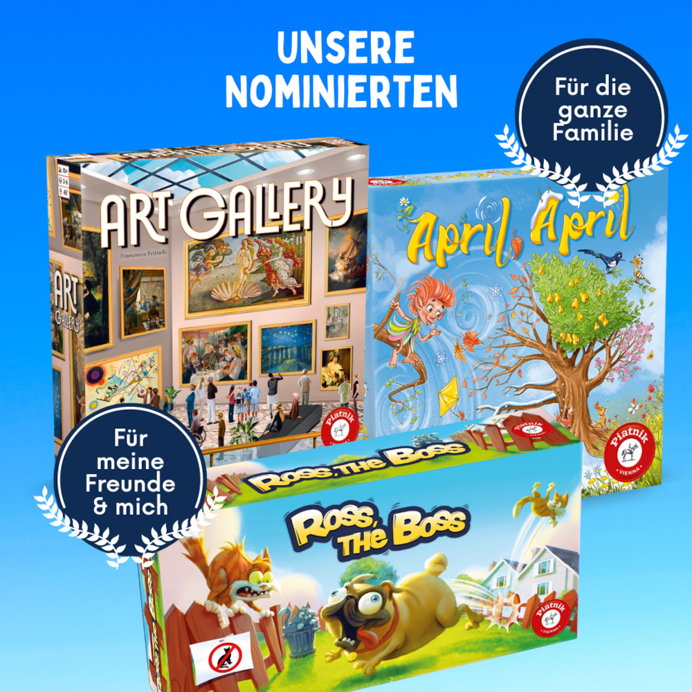 Drei nominierte Piatnik Spiele für den "Deutschen Spielzeugpreis" 2023