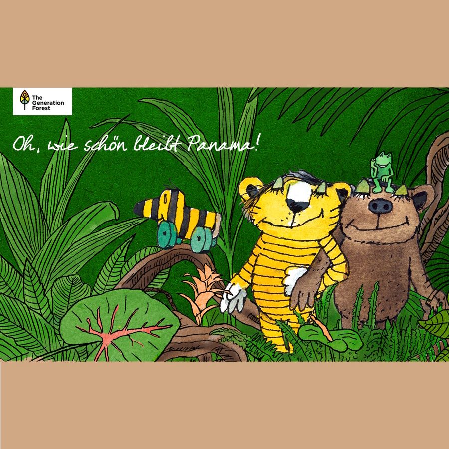 Tiger und Bär pflanzen den „Tigerenten-Wald“ in Panama