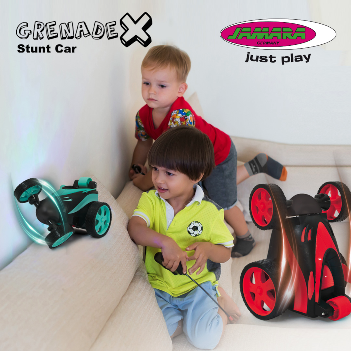 Das GrenadeX Stuntcar von Jamara zaubert ein Lächeln auf Ihr Gesicht