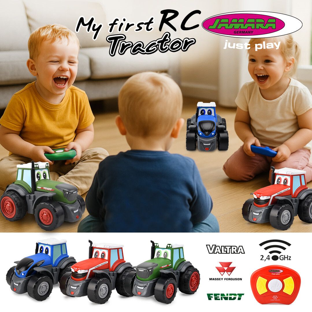Traktor-Trio für kleine Landwirte: „My First RC“-Modelle von Fendt, Massey Ferguson und Valtra