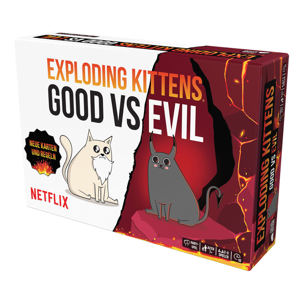 Exploding Kittens bringt Kartenspiel zu "Exploding Kittens: Good vs. Evil"