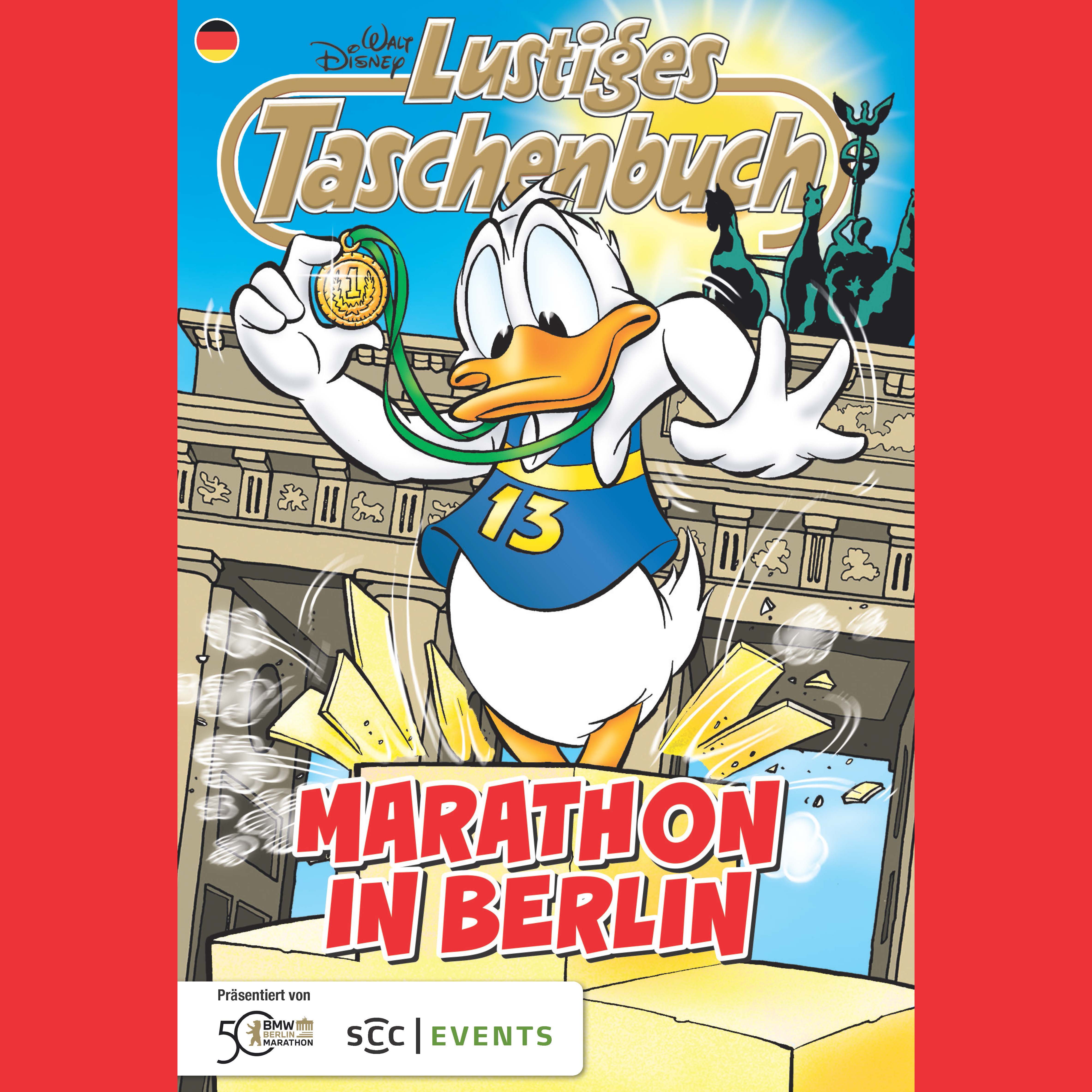 50. BERLIN-MARATHON mit dem Lustigen Taschenbuch von Egmont Ehapa ...