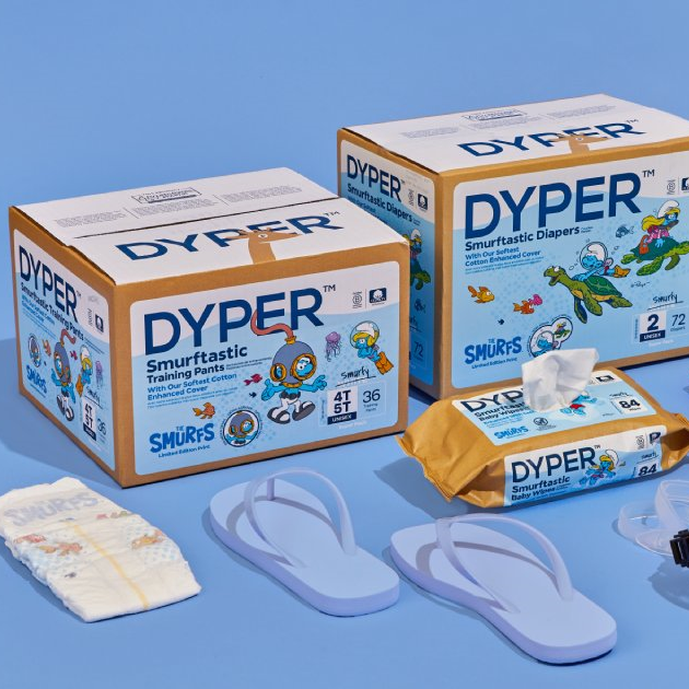 DYPER Announces New Line of Cotton-Enhanced Products Featuring The Smurfs